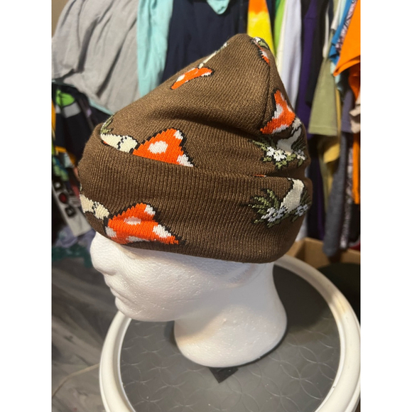 Unisex PacSun Brown Mushroom Beanie One Size - Picture 4 of 5
